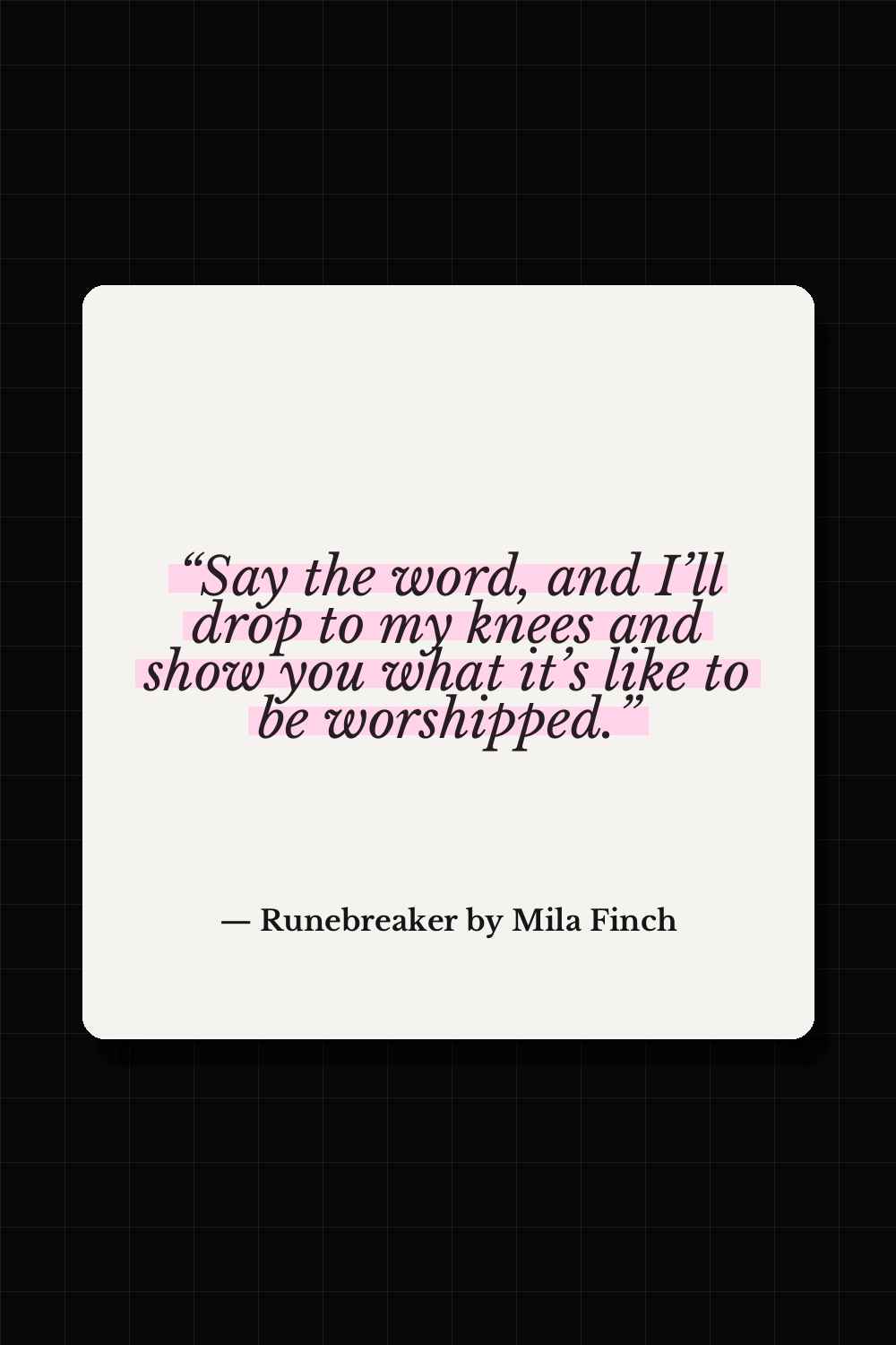 Runebreaker by Mila Finch quote