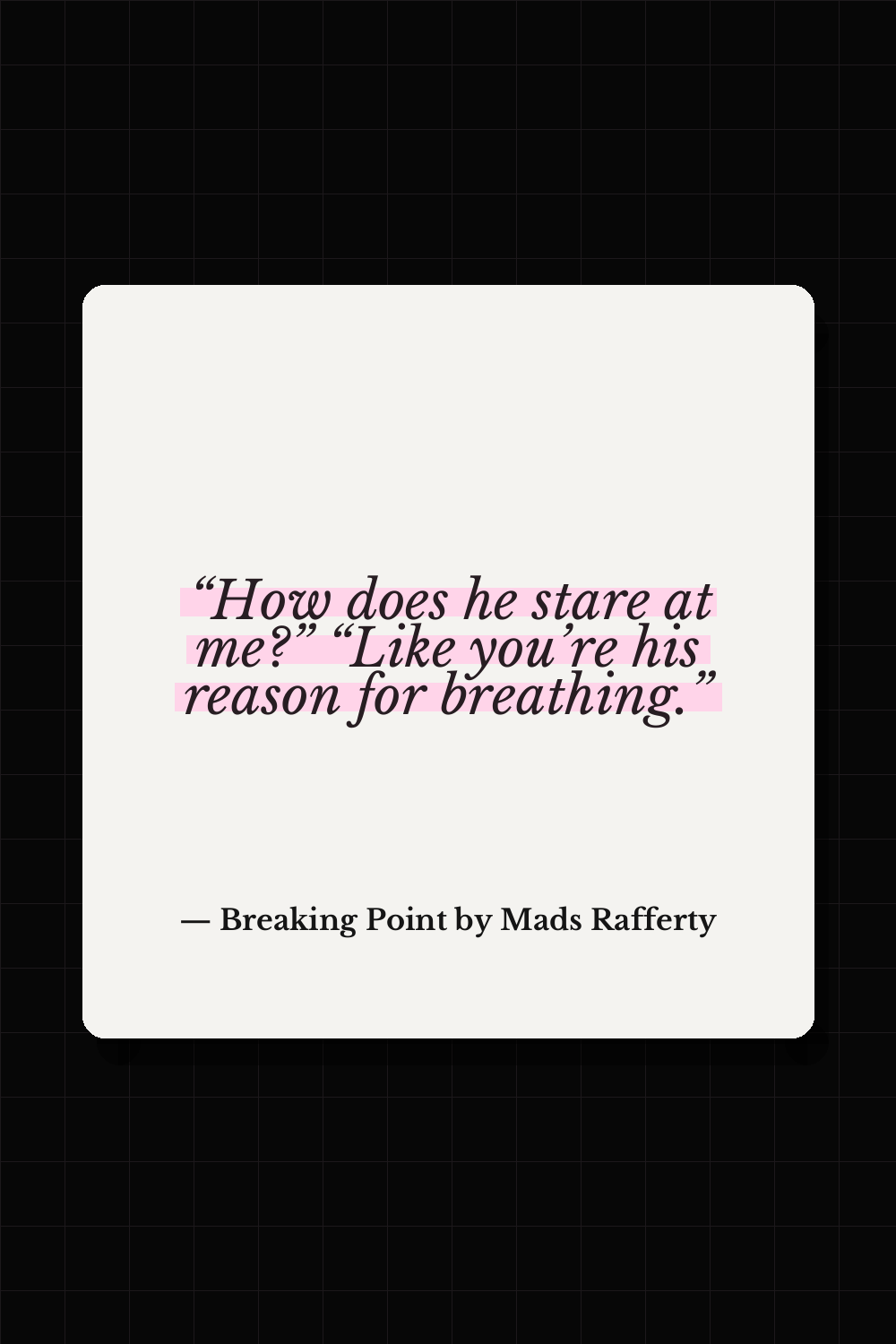 Grayson Crawford quote from Breaking Point by Mads Rafferty