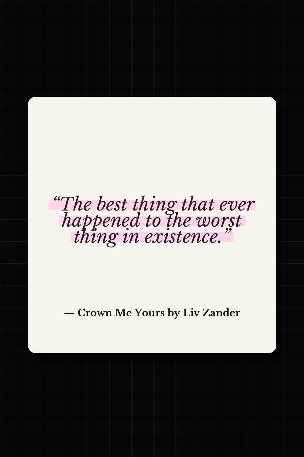 Death quote from Crown Me Yours by Liv Zander