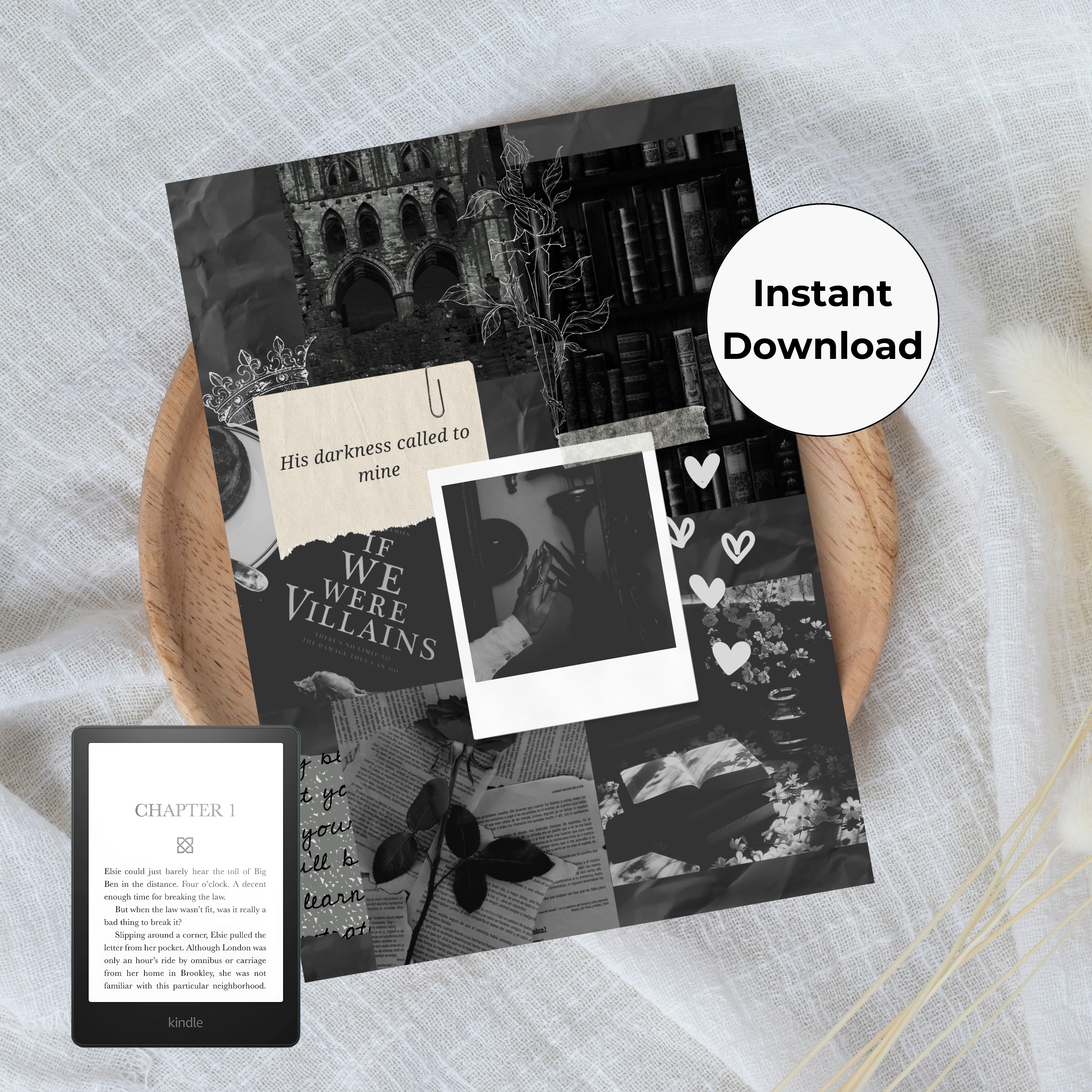dark villain – printable Kindle insert